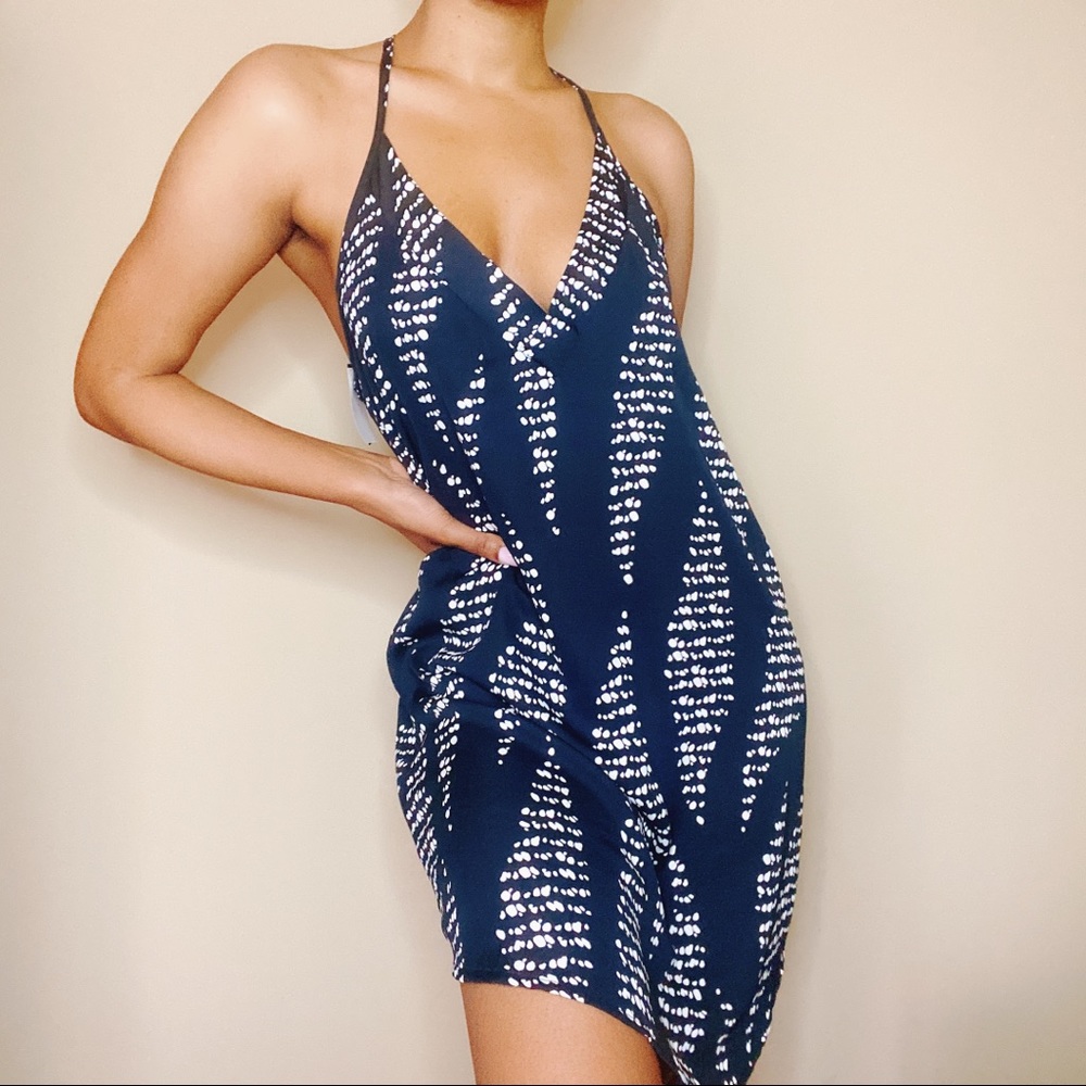 SALE • Tyche Navy Print Nightgown Dress